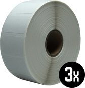 DULA Compatible Zebra Labels 32x19mm - 2000 etiketten per rol - kern 25mm - Wit - Permanent - 3 rollen