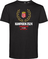 T-shirt Couronne Champion 2024 | Supporter du PSV | Eindhoven la plus folle | Champion du maillot | Noir | taille XL