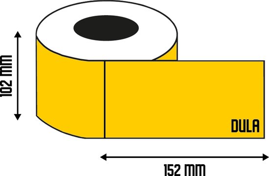 DULA Compatible Zebra Labels 102x152mm - 300 etiketten per rol - kern ...