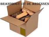 Prof-Fire - 10 Kg Droog Hoogwaardig BrandHout - Top Kwaliteit Ardeens Haardhout - Stookhout in Doos - 80 % Eik - CO2 Neutraal - Open Haard - Vuurschaal - Kachel - BBQ - Ofyr