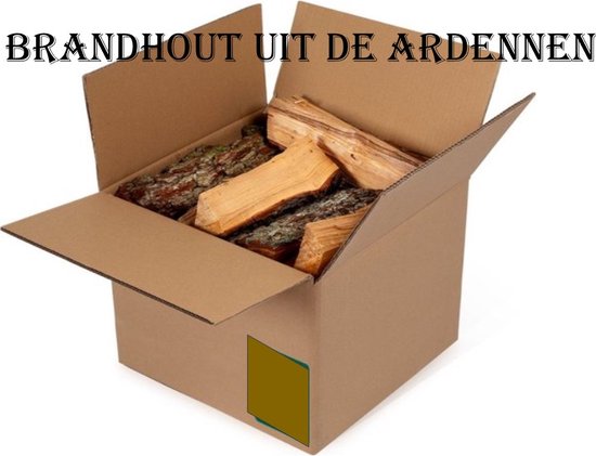 Foto: Prof fire 10 kg droog brandhout top kwaliteit ardeens haardhout stookhout in doos 80 eik co2 neutraal open haard vuurschaal kachel bbq