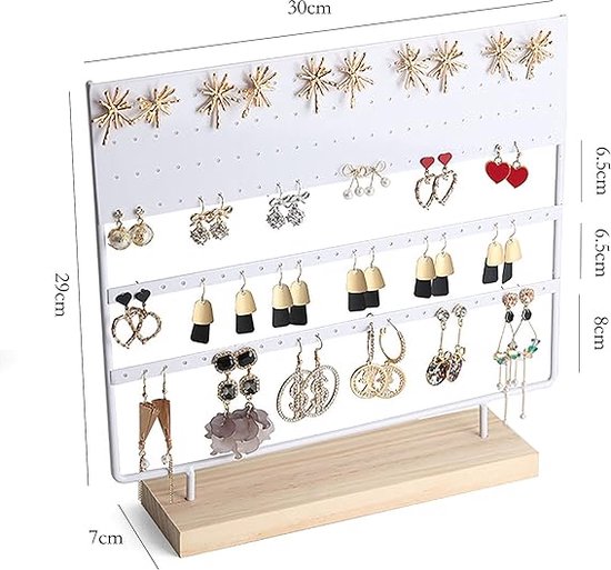 oorbelhouder / Earring holder stand, earring organizer display stand for hanging earrings 144 Holes