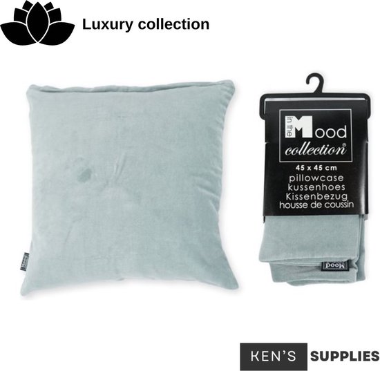 Ken's Luxury Collection - In The Mood Collection - Sierkussenhoes Rich Aquagrijs 45x45 cm