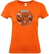 Dames t-shirt Koningsdag Bol | Koningsdag kleding | Oranje Shirt | Oranje Dames | maat L