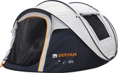 Deryan Luxe Pop Up Tent - 4 persoons - 1 Second Pop-Up - 2000MM waterkolom - Anti-UV 50+ - Cream