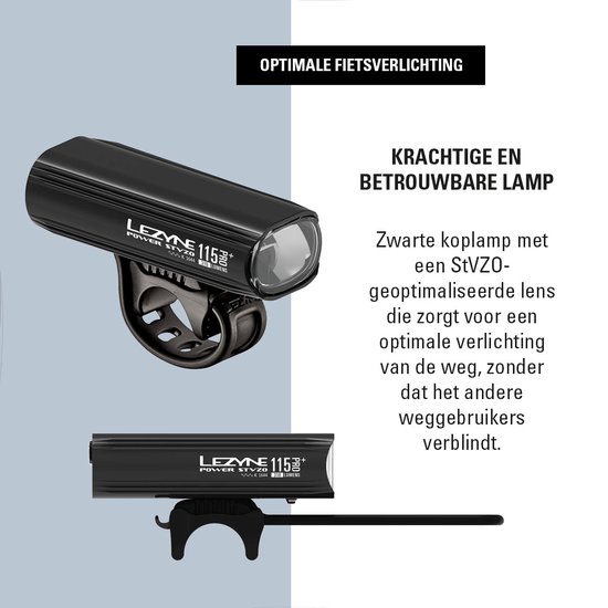 Lezyne Power Pro 115+- Koplamp - LED - Werkt op een accu - Werkt op USB - Zwart — afbeelding 4