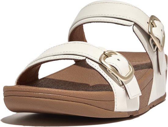 FitFlop Lulu Slide Ajustable - Cuir BLANC - Taille 38