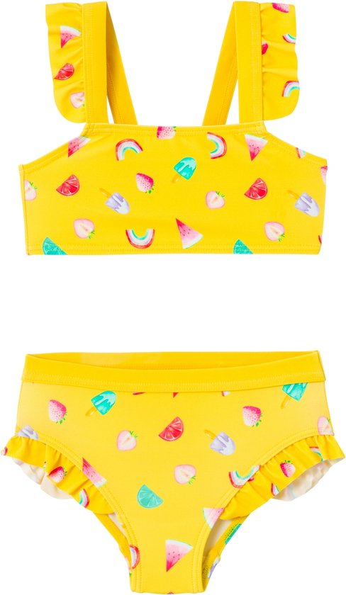 Name It Filles Bikini Set Enfants NMFZULLE Fruit Print Orange Clair - Taille 110/116