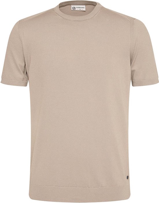 Gabbiano T-shirt Gebreid T Shirt 154210 411 Latte Brown Mannen Maat - M