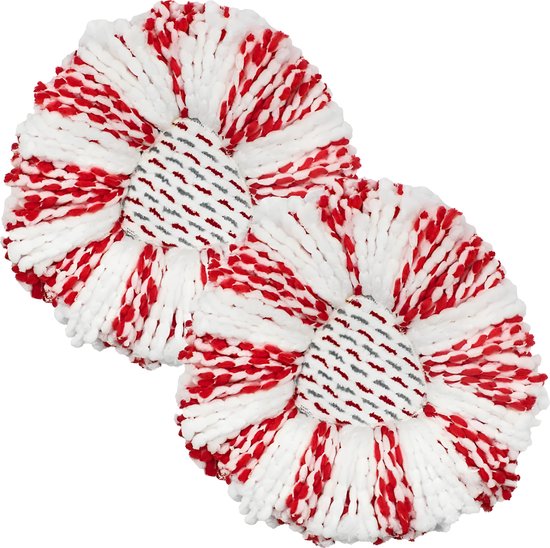 2x Recharge Mop adaptée aux tampons de rechange Vileda Turbo - Avec fonction de récurage