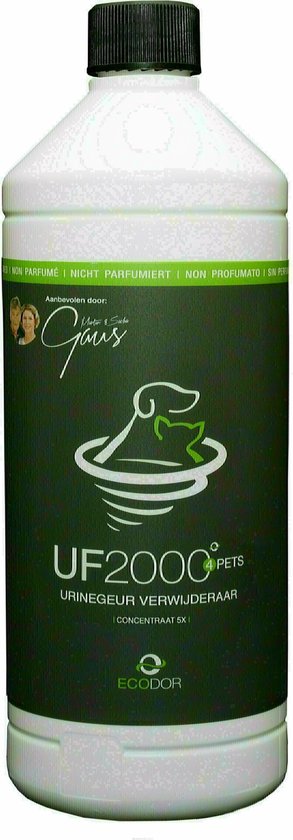 Ecodor UF2000 4Pets - Urinegeur Verwijderaar - 1000 ml (1 op 5 Concentraat) - Vegan - Ecologisch - Ongeparfumeerd - Ecodor