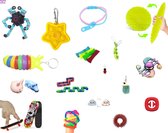 Happy Trendz® fidget toys pakket - 26 Toys Set - Fidget Cube - Fidget Pop It - mesh marble - Noodle - Squishy - Bean Boon - Alle toppers in 1 Set!