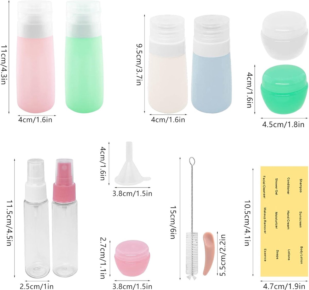 3 Ensembles De Bouteilles Transparentes Avec Bouchon Et Connecteurs - Pour Stockage De Perles, Billes, Petits Objets