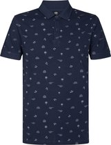 Petrol Industries - Heren All-over Print Polo Outer Banks - Blauw - Maat L