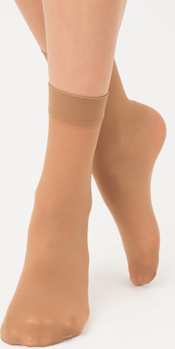 Giulia pantykousjes - Easy 20 Calzino - Pantysokjes - 20Den - One Size - Caramel - 4 Paar - Voordeelverpakking