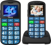 USHINING 4G mobiele telefoon - Senioren - 1,77 inch kleurendisplay - Dual sim - SOS