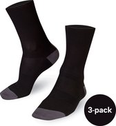 BIORACER Fietssokken Multipack - Unisex Wielrensokken voor Optimaal Comfort - Zwart - Maat 36-38 - 3 Stuks