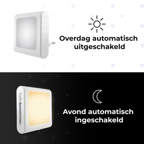 D&N original serie - Dimbare Stopcontact Nachtlampjes voor Kinderen & Volwassenen - Babykamer - Warm Wit - 2 Stuks - Bedlamp - Kinderkamer