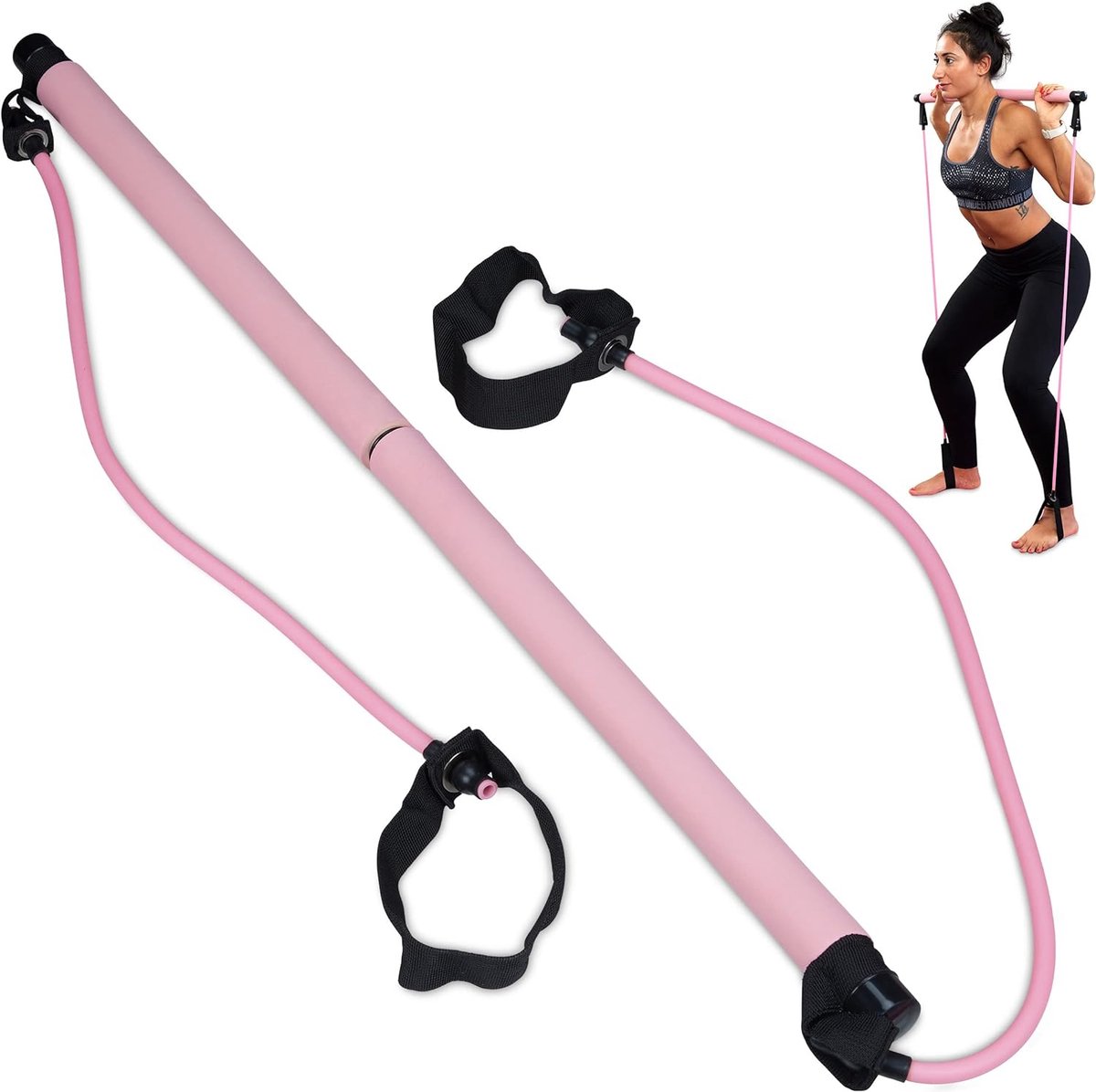 Pilates bar - Fitness bar - Pilates - Pilates stick - Weerstandsband - Fitness elastiek - Gym - Sporten - Must have om fit te blijven!