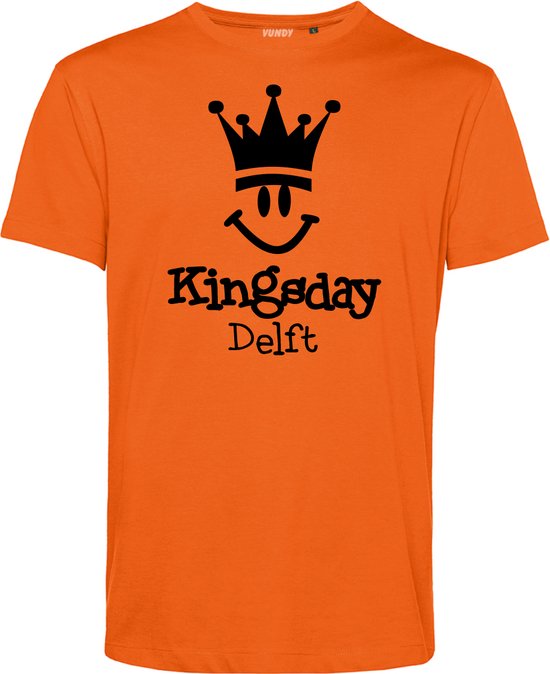 T-shirt kind Delft Smiley | Oranje | maat 68