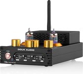 Douk Audio X1 Buisversterker - HiFi Bluetooth 5.0 - GE5654 Valve Stereo Audio Amplifier - MM Phone Versterker - 160Wx2 TDA7498E Chip
