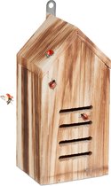 Relaxdays lieveheersbeestjes hotel - lieveheersbeestjeshuis balkon - houten nestkastje