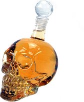 MikaMax Skull Bottle - Whiskey karaf - Decanteer Karaf - Schedel - Karaf - 1 Liter - Glas