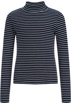 WE Fashion Meisjes rolnek T-shirt met gestreeptdessin