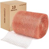 Maille de cuivre 12,7 cm x 10 m, rouleau de maille de cuivre pur 100 % tricoté, bloqueur de crevasses pour trou de construction, protège les jeunes arbres et les graines, barbecue, remplissage propre, bricolage