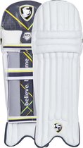 SG Campus Batting-beenbeschermer voor heren en jongens | Kleur: Wit | Maat: Heren | Voor rechtshandige batsman | Sluitingstype: klittenband | Beenbescherming voor cricket | Veiligheidsuitrusting voor cricket | Cricketmatten | Slagbeenpantser