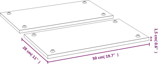 Kookplaatafdekkingen 2 st 50x28x1,5 cm bamboe — afbeelding 4