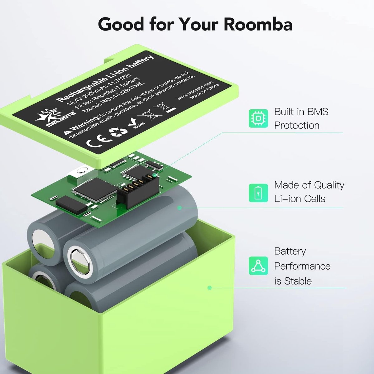 iRobot Roomba Vervangingsaccu 2900mAh thumbnail 3