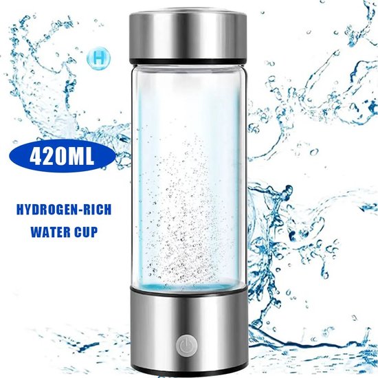 KOSMOS - Waterstof Generator – H2 Water – Water Generator – 420 ml – Hydrogen water generator – Gezond Water - Waterfles – Waterfilterfles