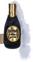 Beeztees Champagnefles - Kattenspeelgoed - Pluche - 16x6,5x6,5 cm
