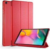Tablethoes Geschikt voor: Samsung Galaxy Tab A7 Lite 8.7-Inch 2021 (SM-T227/T225/T220) Ultraslanke Hoesje Tri-Fold Cover Case - Rood
