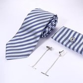 6 pièces pinces à cravate pour hommes pince à cravate avec chaîne plaqué or 14 carats pochette pour mariage anniversaire anniversaire accessoire d'affaires
