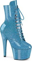 Pleaser - ADORE-1020GP Plateau Laarzen - US 9 - 39 Shoes - Blauw