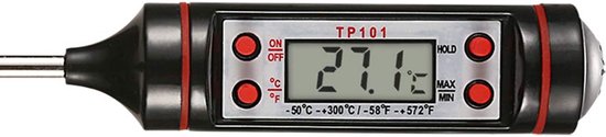 Allsa Digitale Vleesthermometer - Vleesthermometer - Stainless Steel Naald - Meet -50 tot 300 Graden - Bbq Thermometer - - Allsa