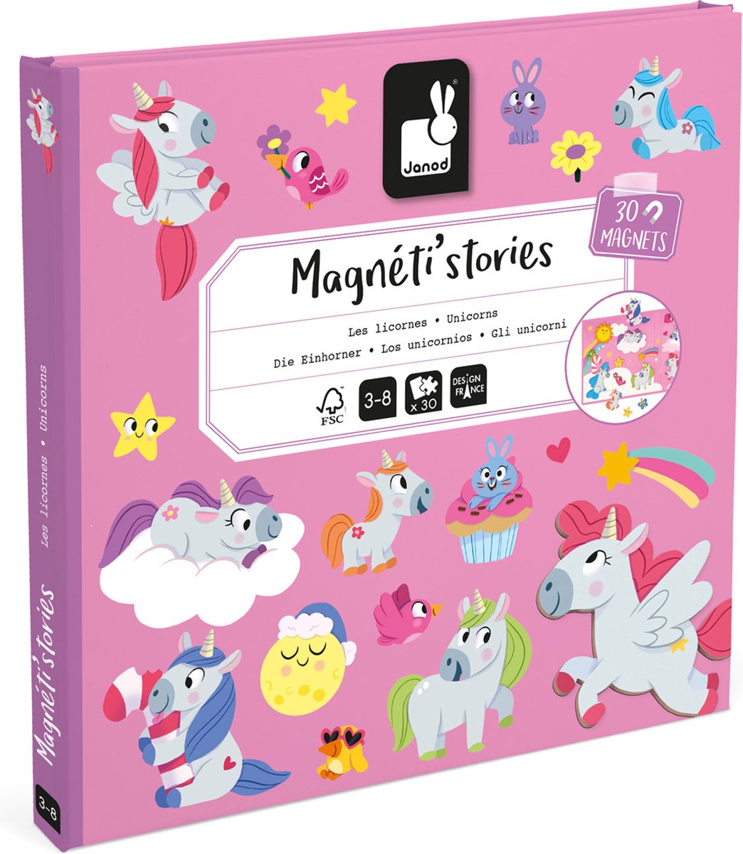 Janod - Magneti Stories - Eenhoorns – Educatieve magneetset — afbeelding 8
