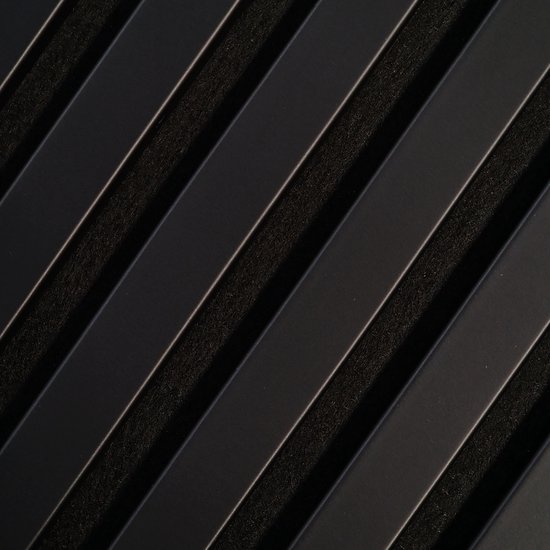 Panel.Luxe Akoestische wandpanelen - Lattenwand - Soft Zwart - 280 x 60cm