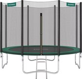 In And OutdoorMatch trampoline met veiligheidsnet Melody - tuintrampoline - 366 cm - ronde trampoline - met veiligheidsnet - met ladder - Zwart Groen