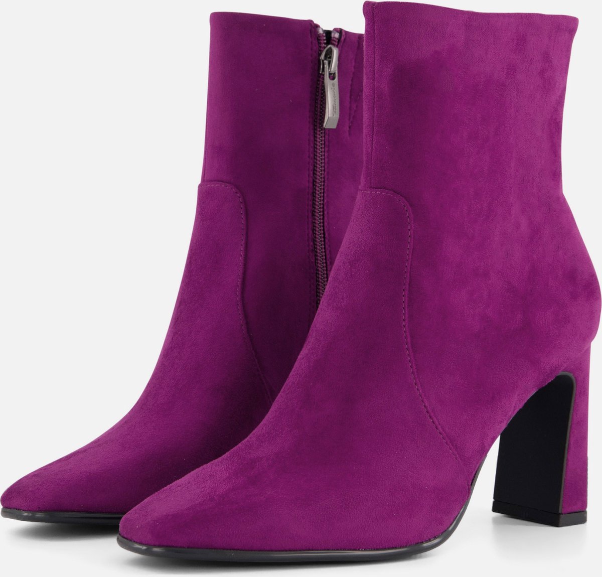 Tamaris Vegan Enkellaarsjes roze Textiel Dames Maat 36 bol