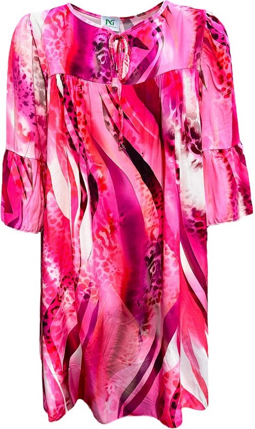 La Pèra Robe d'Été - Robe de Plage - Tunique - Robe Femme - Rose - Taille Unique