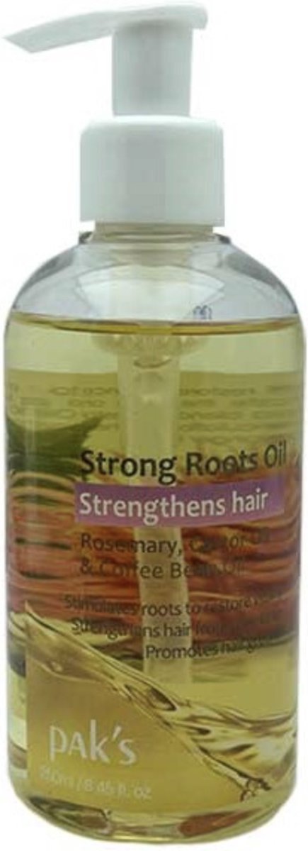 PAK' S Strong Root oil Strengthens hair Rosemary, Castor oil& Coffee Bean oil 250ml