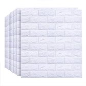 Panneaux muraux 3D Patni - 10 pièces - Sticker pour carrelage - Stickers muraux - Carreaux collants - Papier peint autocollant - Salon et salle de bain