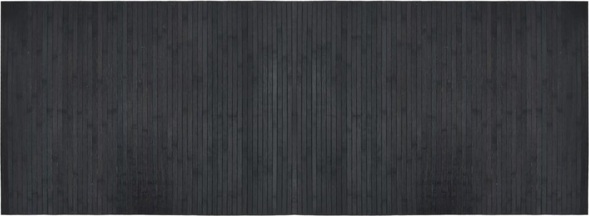 vidaXL - Vloerkleed - rechthoekig - 70x200 - cm - bamboe - grijs