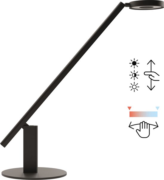 LUCTRA® Lite Radial Base bureaulamp - LED-tafellamp - Biologisch effectief licht - Innovatieve gebarenbediening - Ergonomisch bureaulamp led