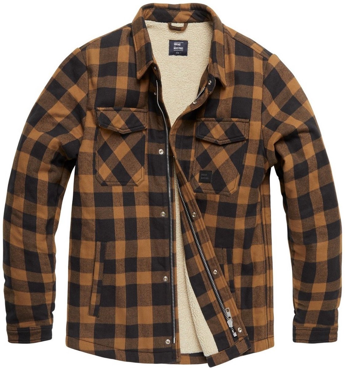 Vintage Industries Craft heavyweight sherpa shirt yellow L