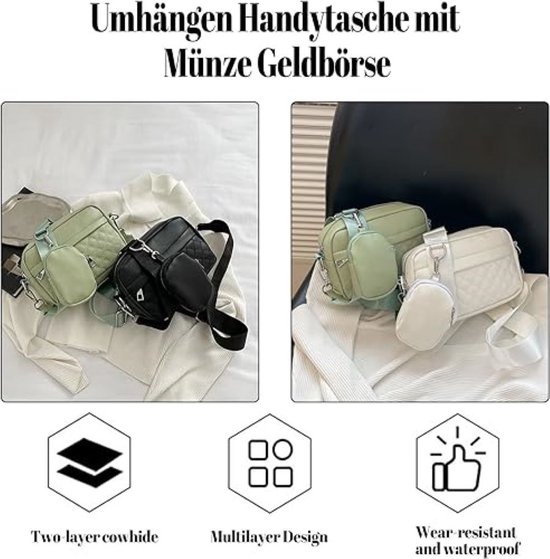 Paigtes Dames Handtas Medium Crossbody Tas Dames Leer PU Handtassen Medium Schoudertas Dames Bruin Paigtes Dames Handtas Medium Crossbody Tas Dames Leer PU Handtassen Medium Schoudertas Dames Bruin