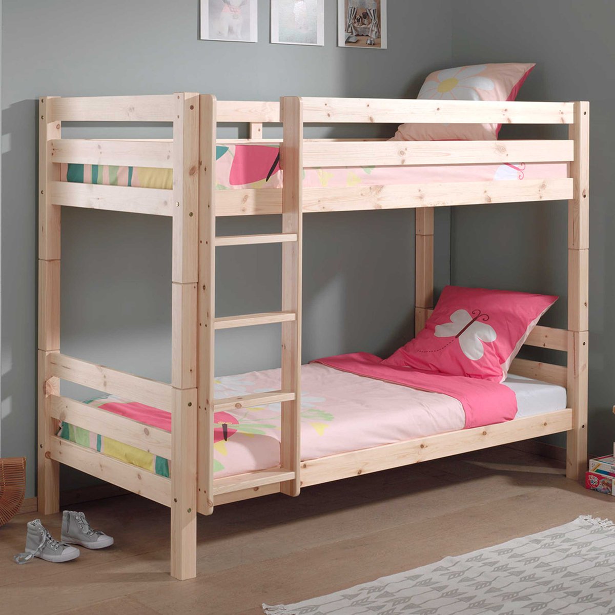 Vipack Stapelbed Pino 160 cm hoog - 90 x 200 cm - bruin